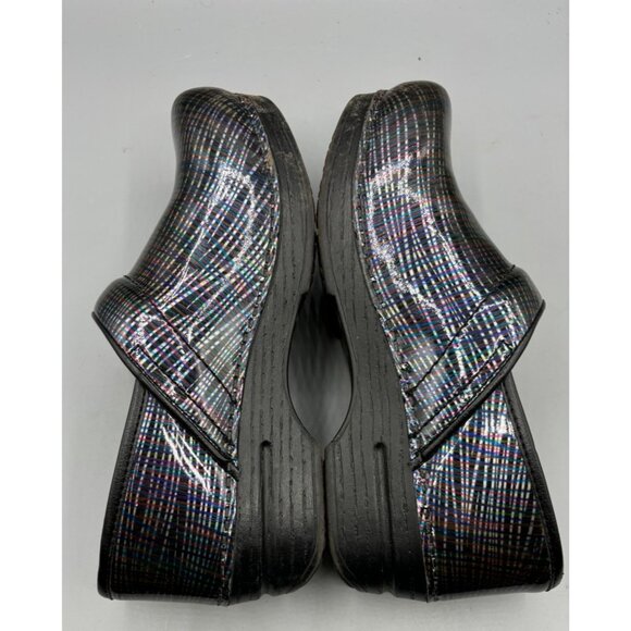 Dansko‎ XP 2.0 Womens Plaid Patent Leather Clogs Size 37 - Picture 6 of 8